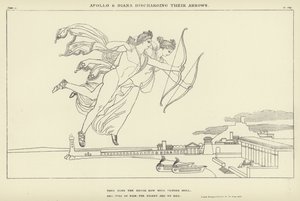 يقوم أبولو وديانا بتفريغ سهامهما بواسطة جون فلاكسمان